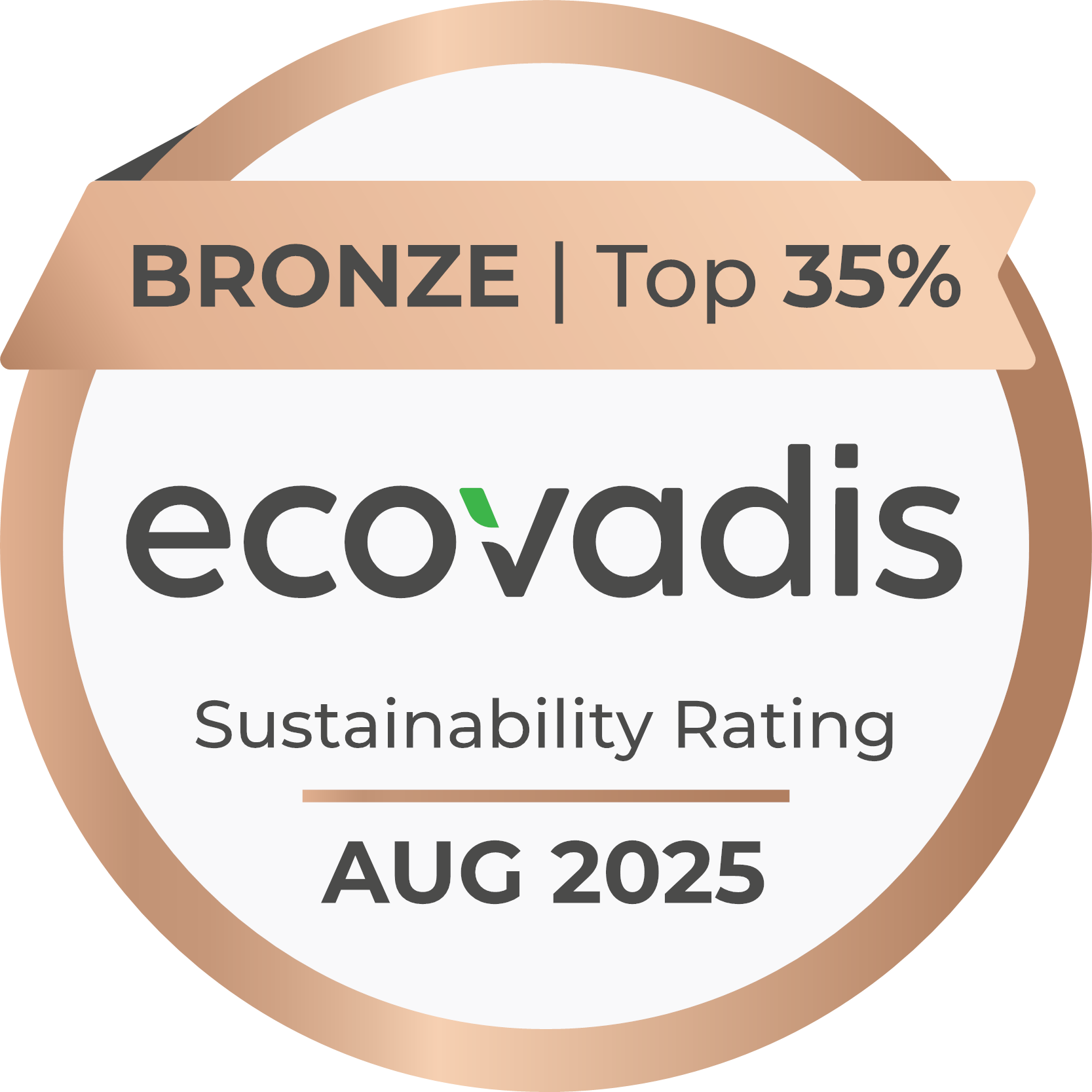 Ecovadis Bronze Medal - 2025